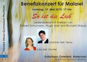 Einladung zum Benefizkonzert des Theodor Heuss Gymnasiums Pforzheim für Tengani, Zyklon Opfer Einladung zum Benefizkonzert des Theodor Heuss Gymnasiums Pforzheim für Tengani, Zyklon Opfer